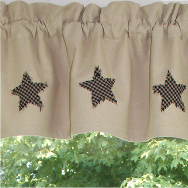 Rough Edge Star Black Valance VL248011 - The Fox Decor
